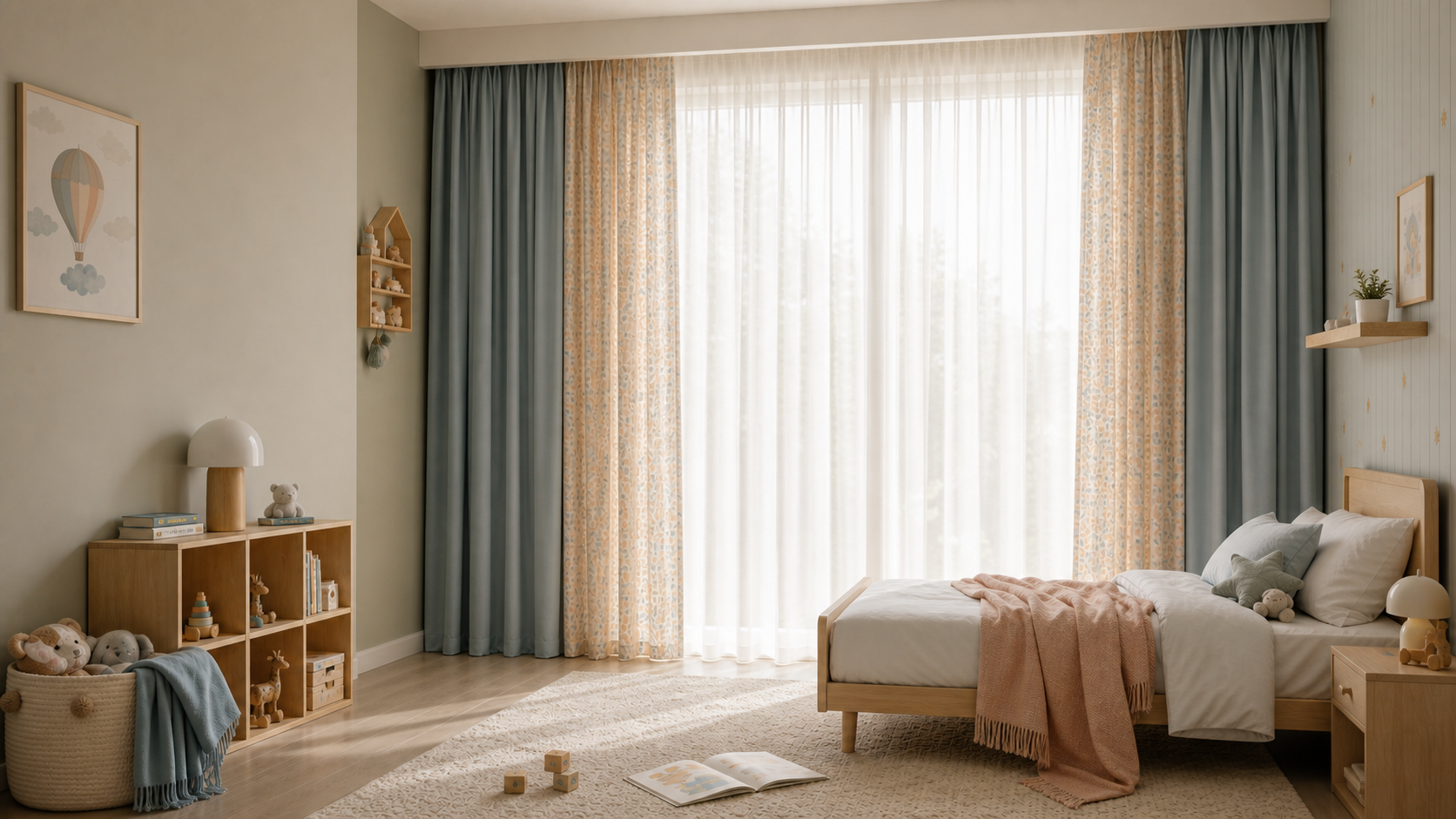 Children's room curtains, Chamba Valley
